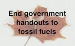 End Government Handouts to Fossil Fuels